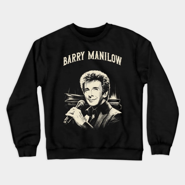 barry manilow Crewneck Sweatshirt by Yopi